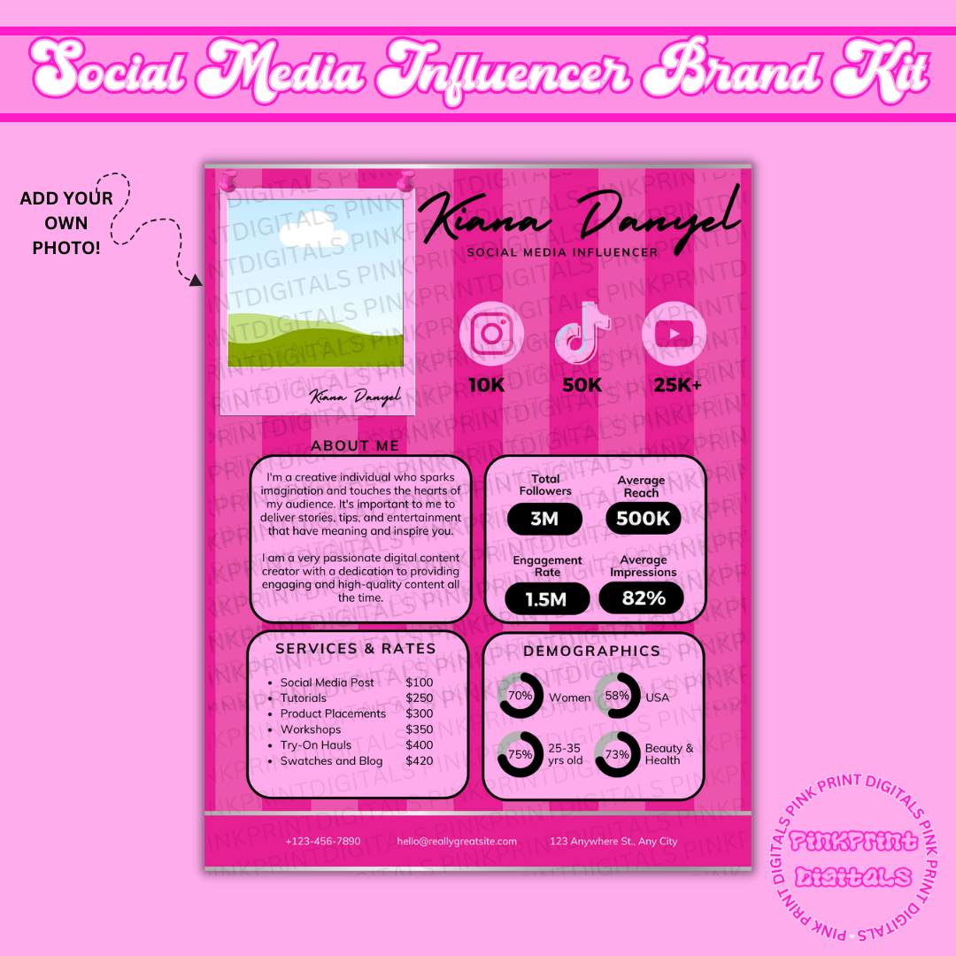 Social Media Influencer Brand Kit