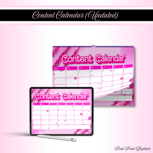Content Calendar (Undated)