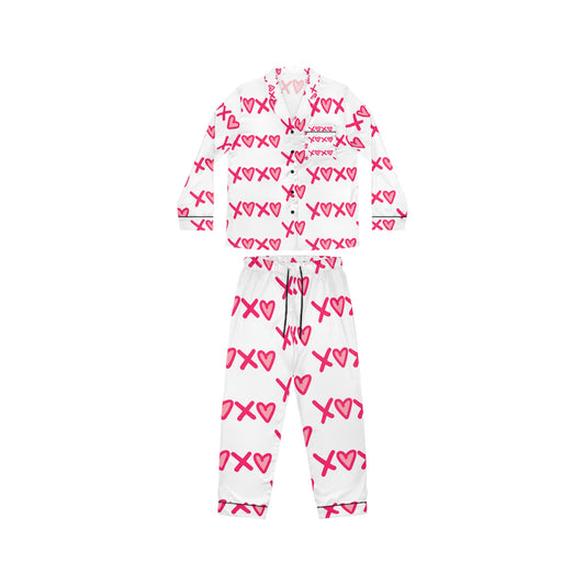 Satin Pajamas xoxo Valentine's Day Galentines