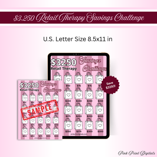 $3250 Retail Therapy Savings Challenge