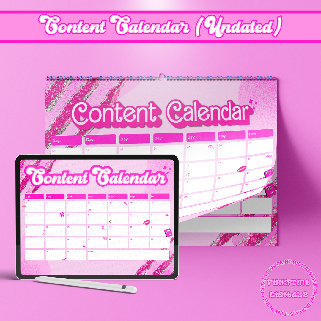 Content Calendar (Undated)